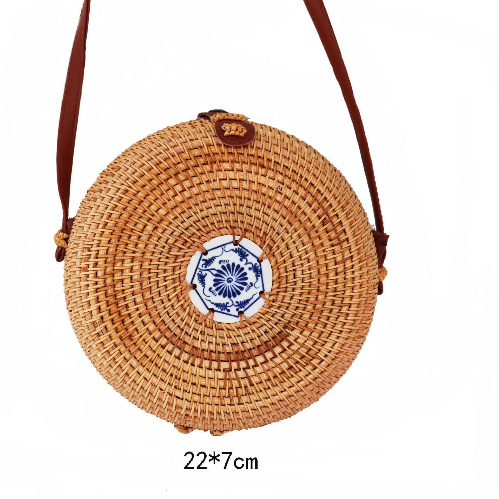 Rattan Ins gleiche Style Messenger -Tasche Mädchen Umhängetasche