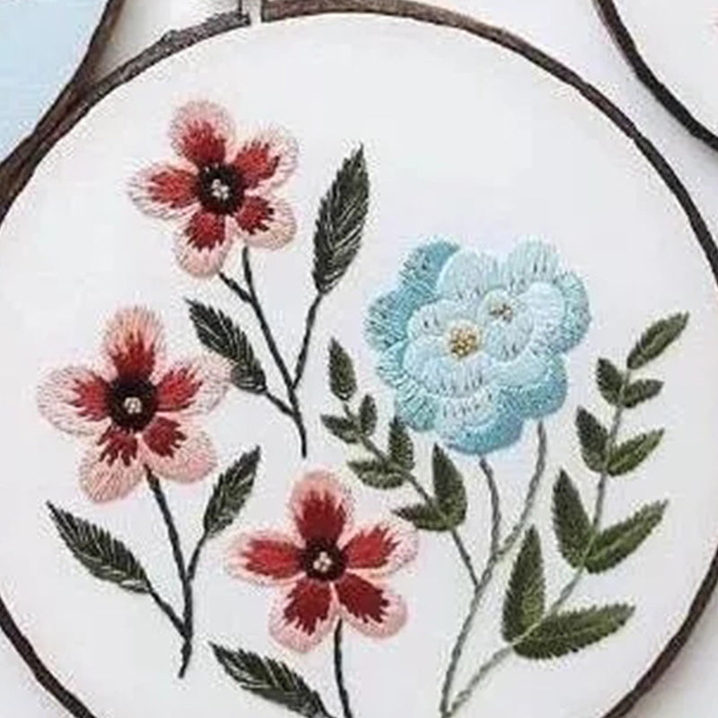 Beginner's Simple Flower and Plant 3D Embroidery Material Pack-9