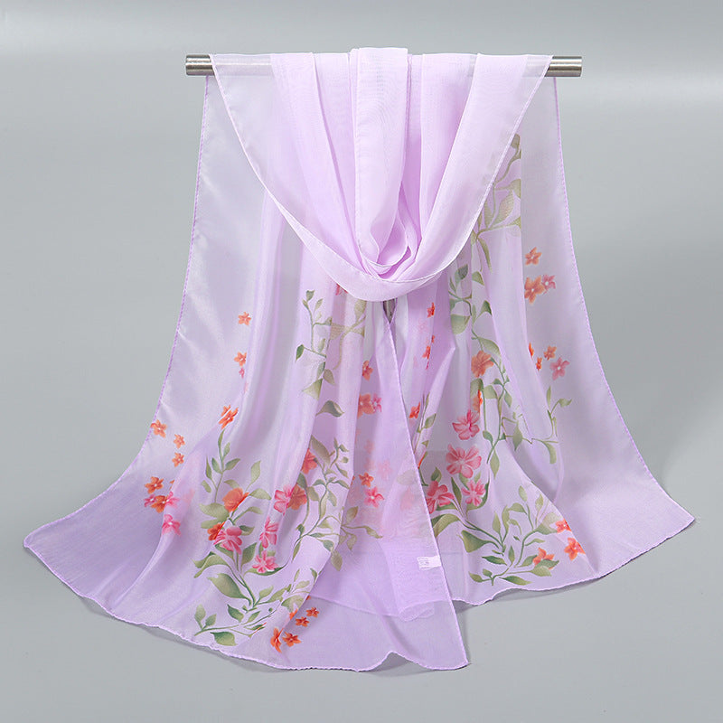 Kleiner Chiffon kleiner Seidenschalschal für Frauen