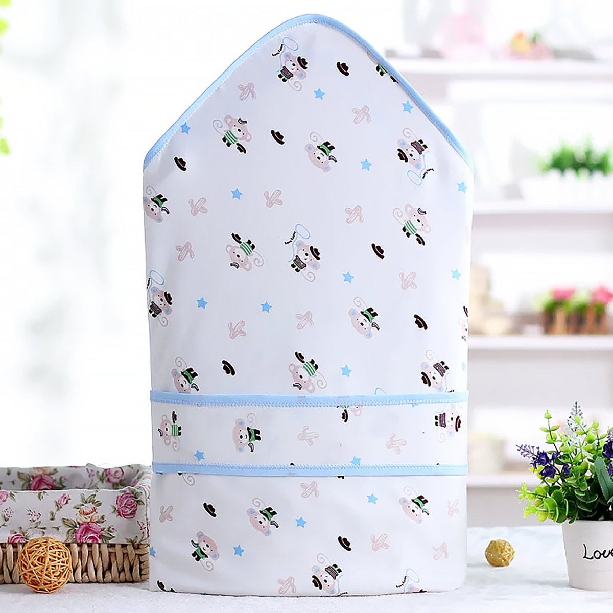 Newborn Cotton Swaddle Blanket Lightweight Baby Wrap-2