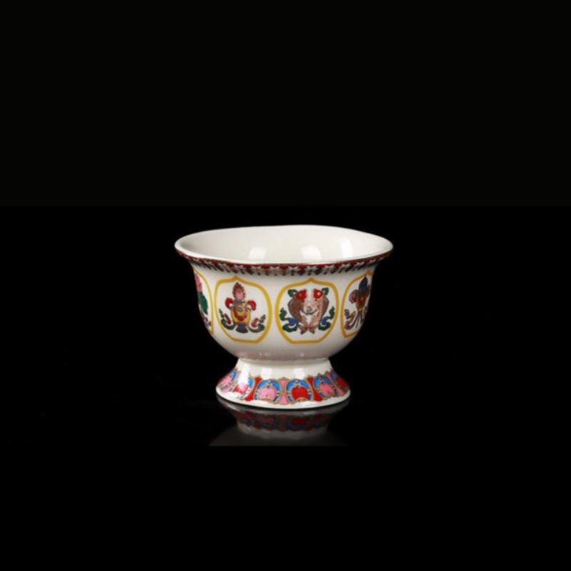 Buddhist Water Purification Cup Wordless Lotus Bowl Offering Cup-2