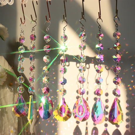 Artificial Crystal Octagon Bead Pendant