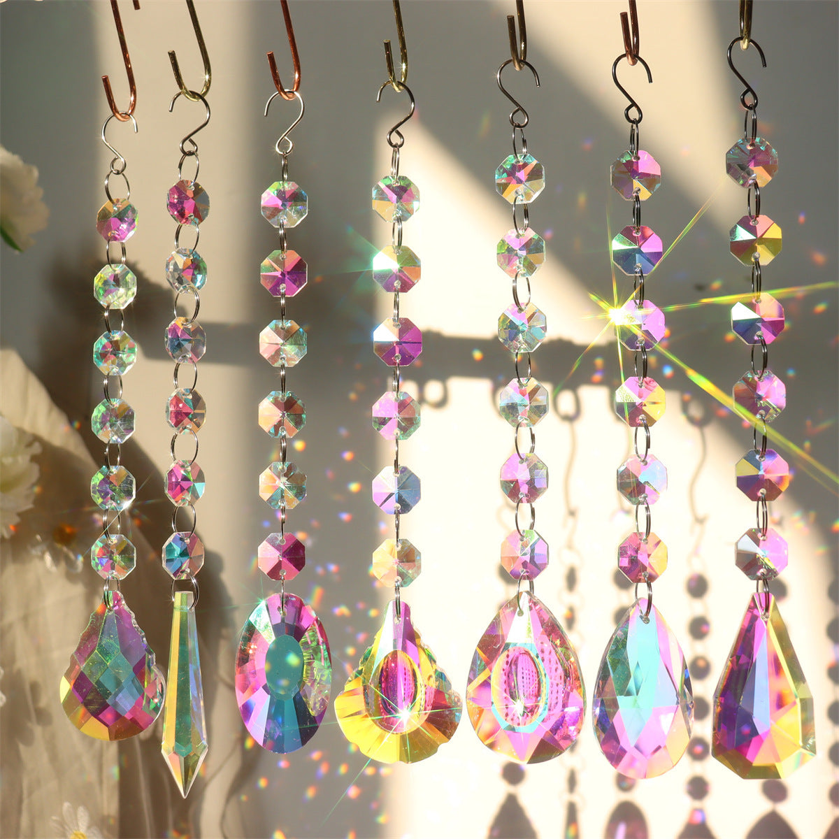 Artificial Crystal Octagon Bead Pendant