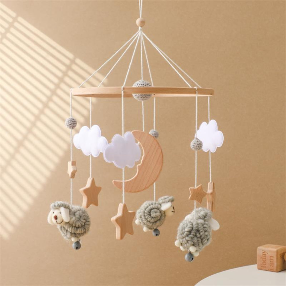 Felt Animal Baby Bed Bell Nordic Style Hand-eye Coordination Crib Hanging Ornament