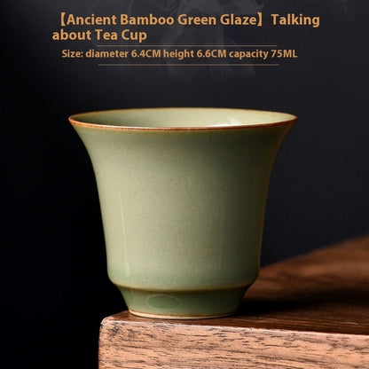 Green Bamboo Green Glaze Master Cup Single Cup Tea Cup