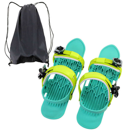 Mini Ski Skates Portable Short Skiboard Adjustable Skates Shoes for Snow