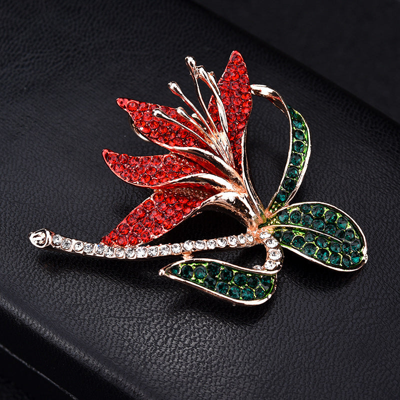 Daffodil Full Diamond Brooch High-end Brooch Clothing Accessories