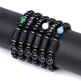 Natural Agate Zodiac Bracelet Unisex Astrology Jewelry-3