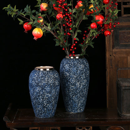 Keramikvase chinesischer Stil Retro blau und weißes Porzellan