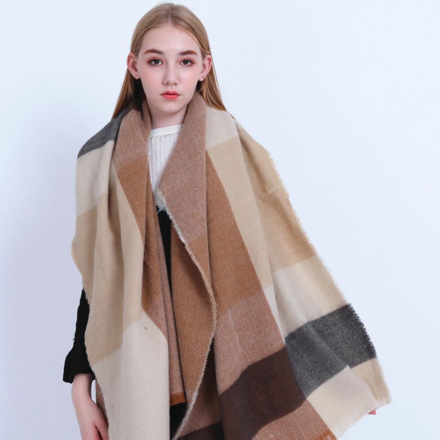 Cashmere plaid scarf