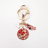 Chinese Style Good Luck Koi Fairy Deer Cloud Keychain-4