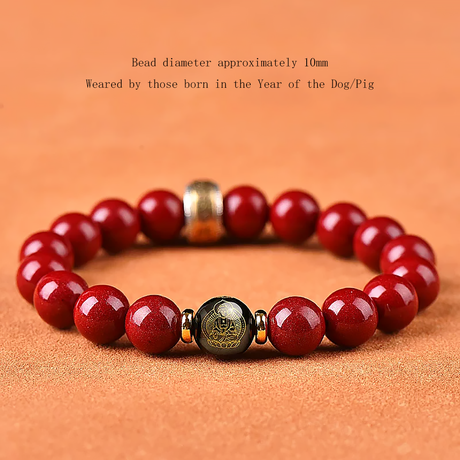 Cinnabar Zodiac Bracelet – Red Cinnabar Bead Feng Shui Bracelet for Men & Women-12