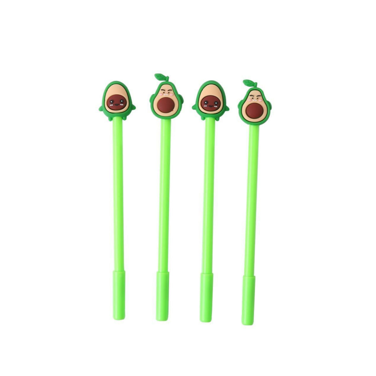 Gelstift für Studenten, kreativ, Cartoon-Ausdruck, Avocado, Schwarz, 0,5 mm