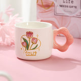 Birthday Tuilp Glass Ceramic Cup Gift