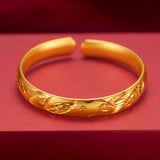 Electroplated Gold Ancient Feather Bracelet