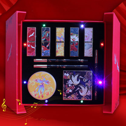 Chinese Style Music Lantern Gift Box Carved Lipstick Set-1