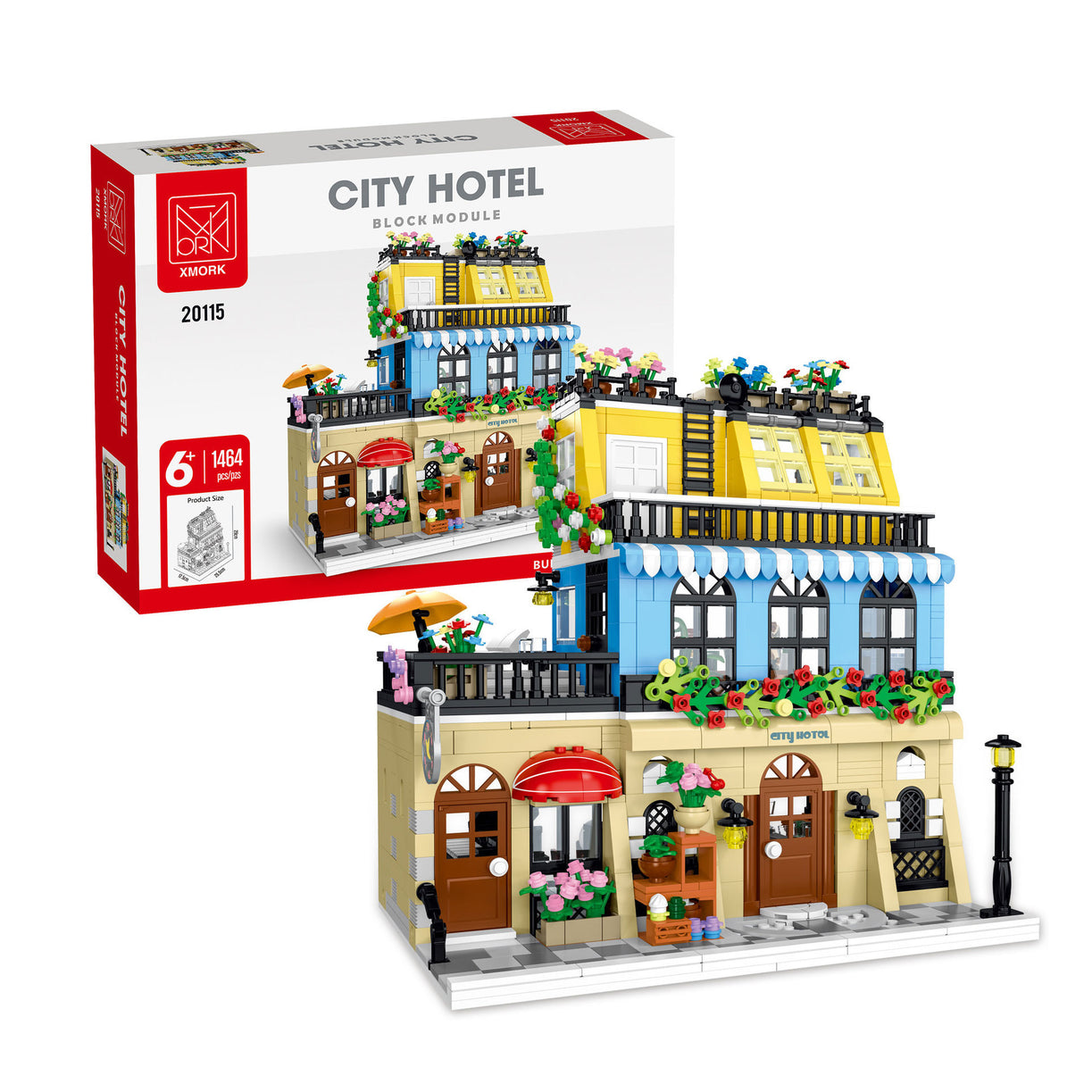 City Street View Coffee Restaurant Building Assembled Building Block Toys