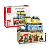 City Street View Coffee Restaurant Building Assembled Building Block Toys