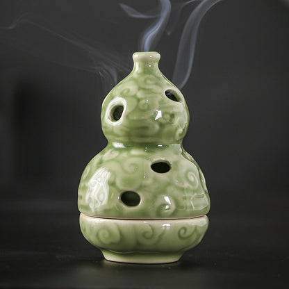 Celadon Gourd Incense Coil Burner Ornaments