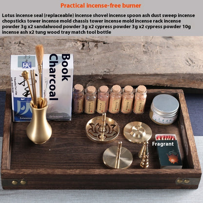 Copper Enameling Ceramic Incense Burner Incense Making Tools Set-12