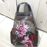 Lock Bucket Bag Flower Cluster Embroidery Patchwork Shoulder Bag-2