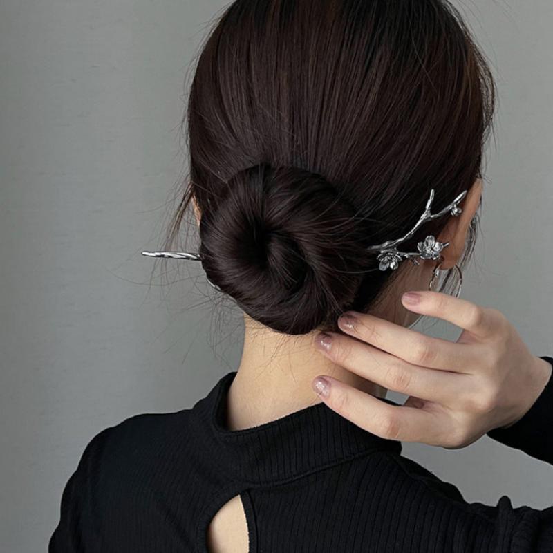 Plum Blossom Metal Hairpin Chinese Flower Special-interest Design Hair Accessories