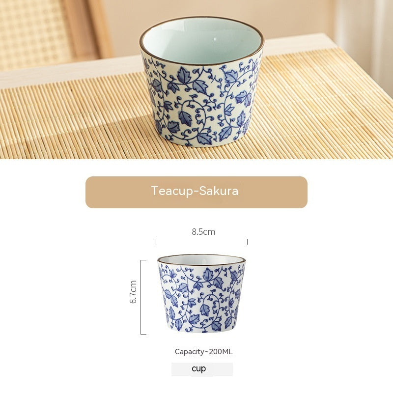 ‘Cooking Tea Around the Stove’ Tea Cup Blue and White Porcelain Tea Bowl-6