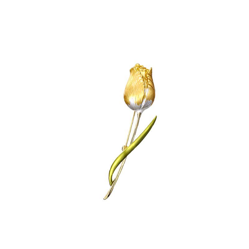 UNISEX High-End-vielseitige, emaillierte romantische Tulpenbrosche