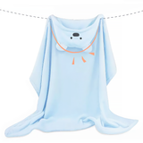Coral Fleece Baby Blanket Hooded Newborn Wrap-4