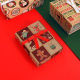Christmas Gift Packaging Kraft Paper Vintage Gift Wrap