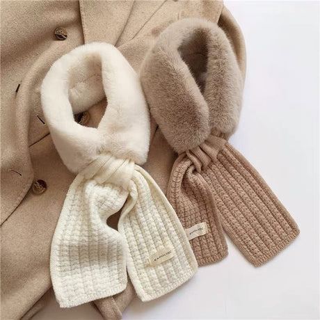 Velvet Scarf Women's Thick Warm Fur Collar Scarf