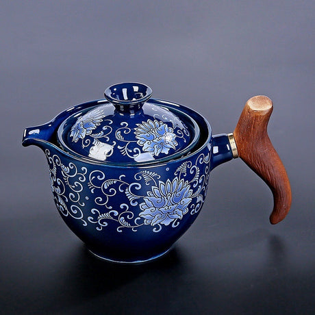 Household Ceramic Teapot Pu'er Tea Portable Rotating Teapot