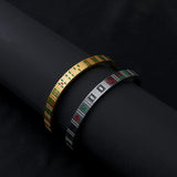 Titanium Steel Unicolor Mahjong Bracelet Chinese Style Creative