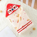 Chinese Style Newborn Baby Red Cartoon Autumn Winter Swaddle Blanket-3