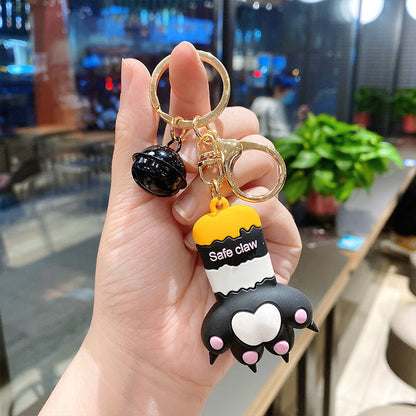 Cute Cat Claw Three-dimensional Pendant Keychain-3