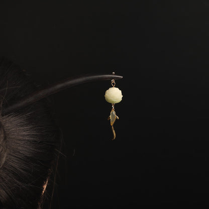 Silver Dripping Oil Blackwood Bodhi Hairpin