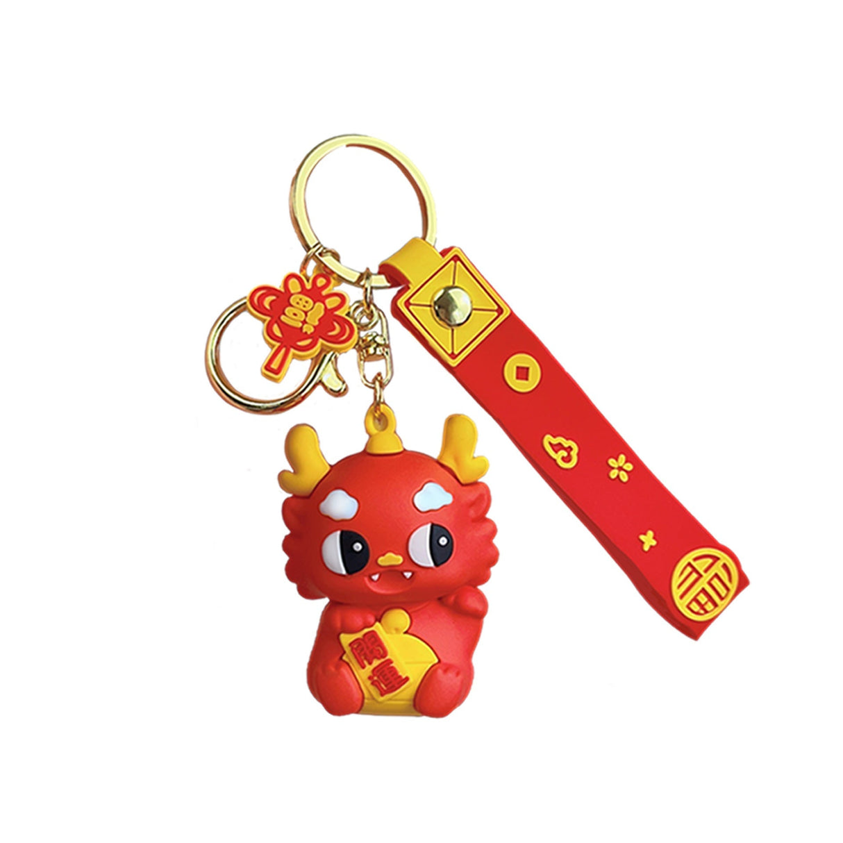 Fashions Joyful Chinese Loong Couple Gift Keychain-5