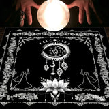 Tarot Table Cloth Moon Sun Lucky Tree Flannel Tablecloth-33