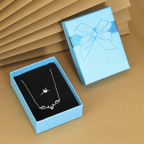 Bow Necklace Earrings Packaging Gift Box