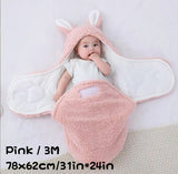 Super Soft Baby Sleeping Bag Fluffy Fleece Swaddle Blankets Unisex Baby Wrap