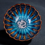 Jianzhan Teetasse Jianyang Tianmu Glaze Eingelegtes Silberöl tropfende Teeschale