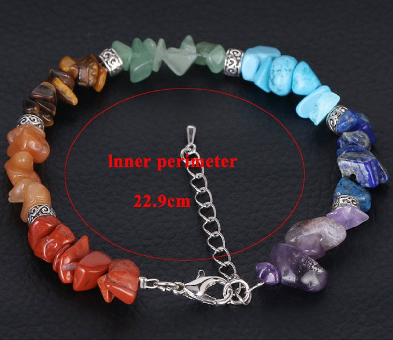 Gravel Bracelet 7 Chakra Bracelet Extension Chain