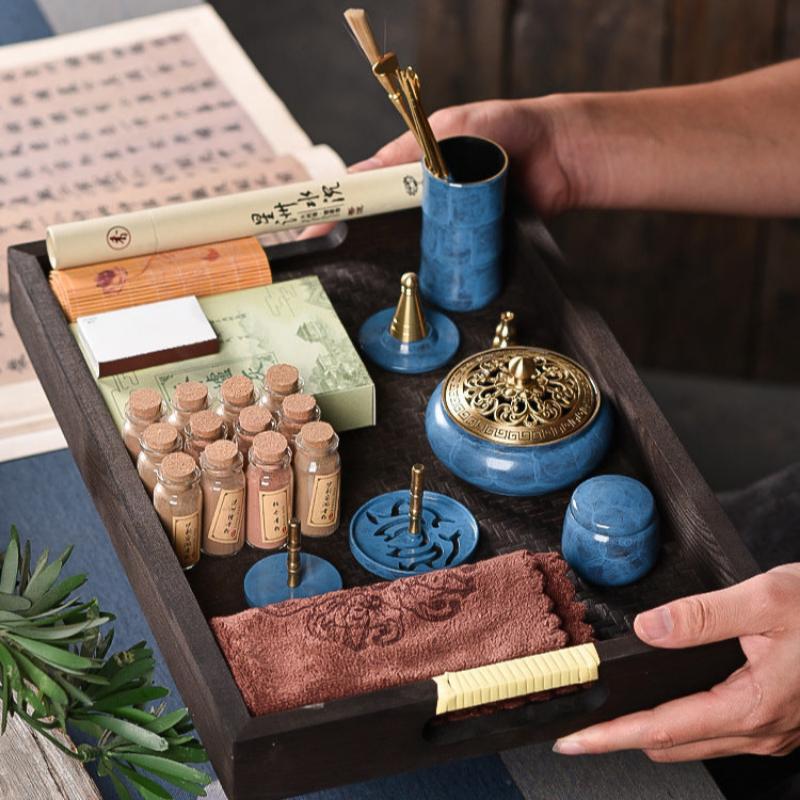 Copper Enameling Ceramic Incense Burner Incense Making Tools Set-1