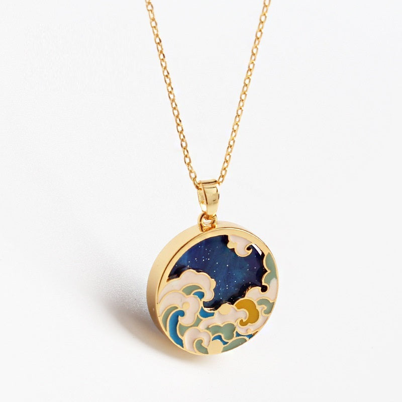 High-end Design Light Luxury Enamel Vintage Necklace For Women