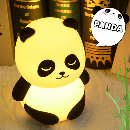 Panda Pat Color Changing Lamp Silicone Night Light-3