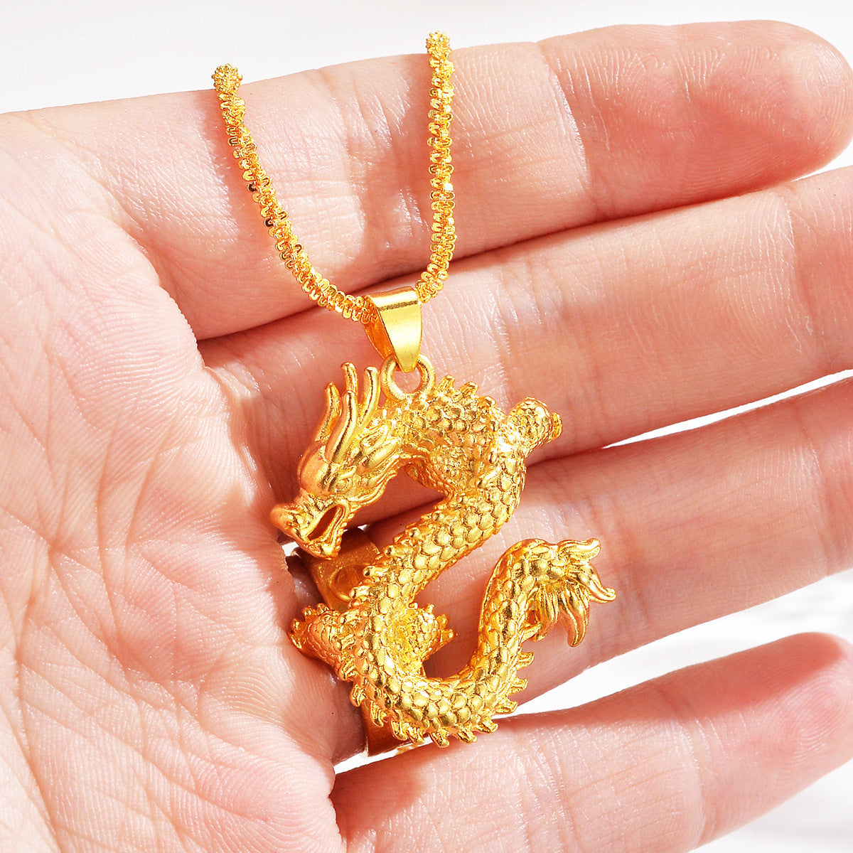 Zodiac Dragon Necklace Personality Fashion Chinese Style