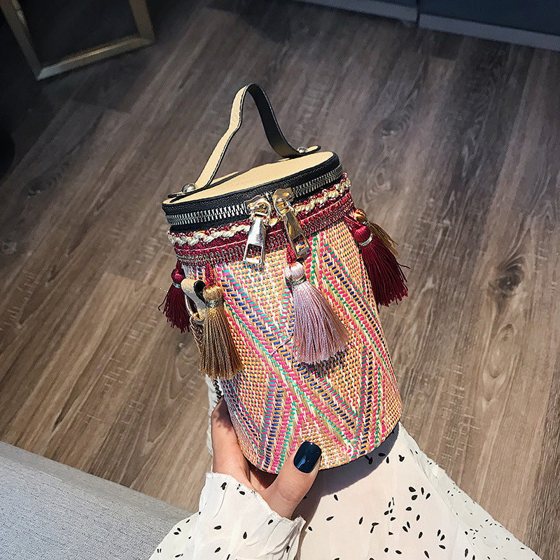 Chain Ethnic Style Portable Straw Shoulder Bag