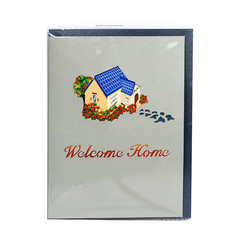 New Product Creative Housewarming 3D Stereoscopic Greeting Cards