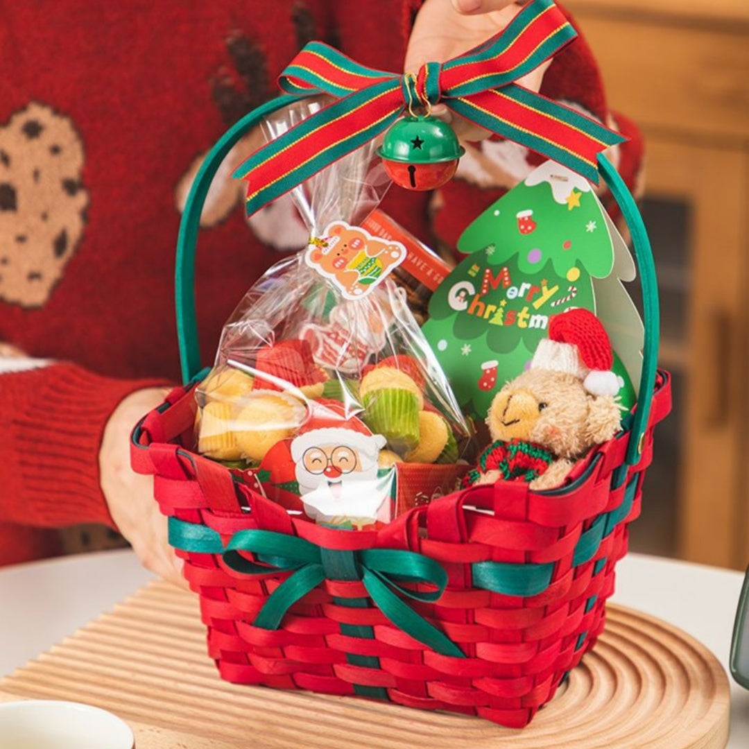 Christmas Gift Packaging Basket Candy Snack Packaging Gift Wrap Box