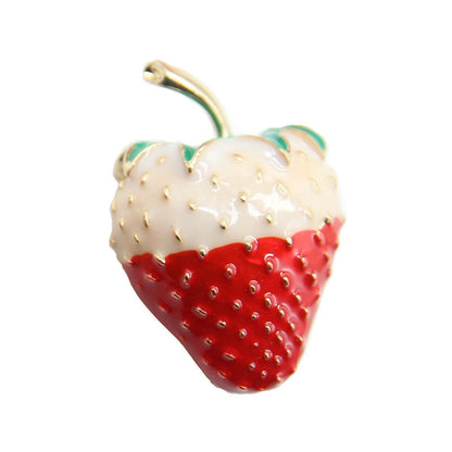 Enamel Oil Alloy Fruit Strawberry Brooch